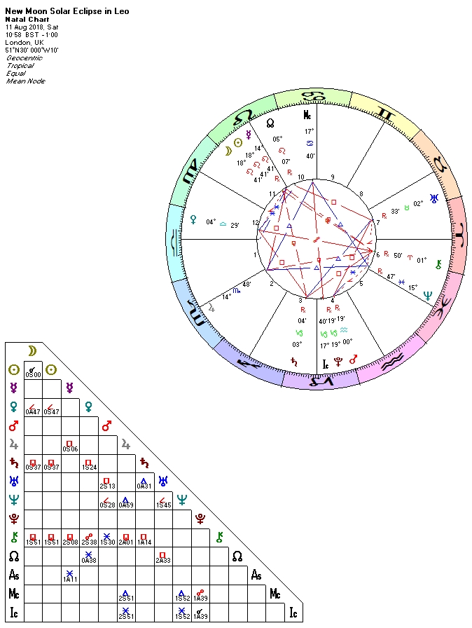 New Moon Solar Eclipse in Leo 11.08