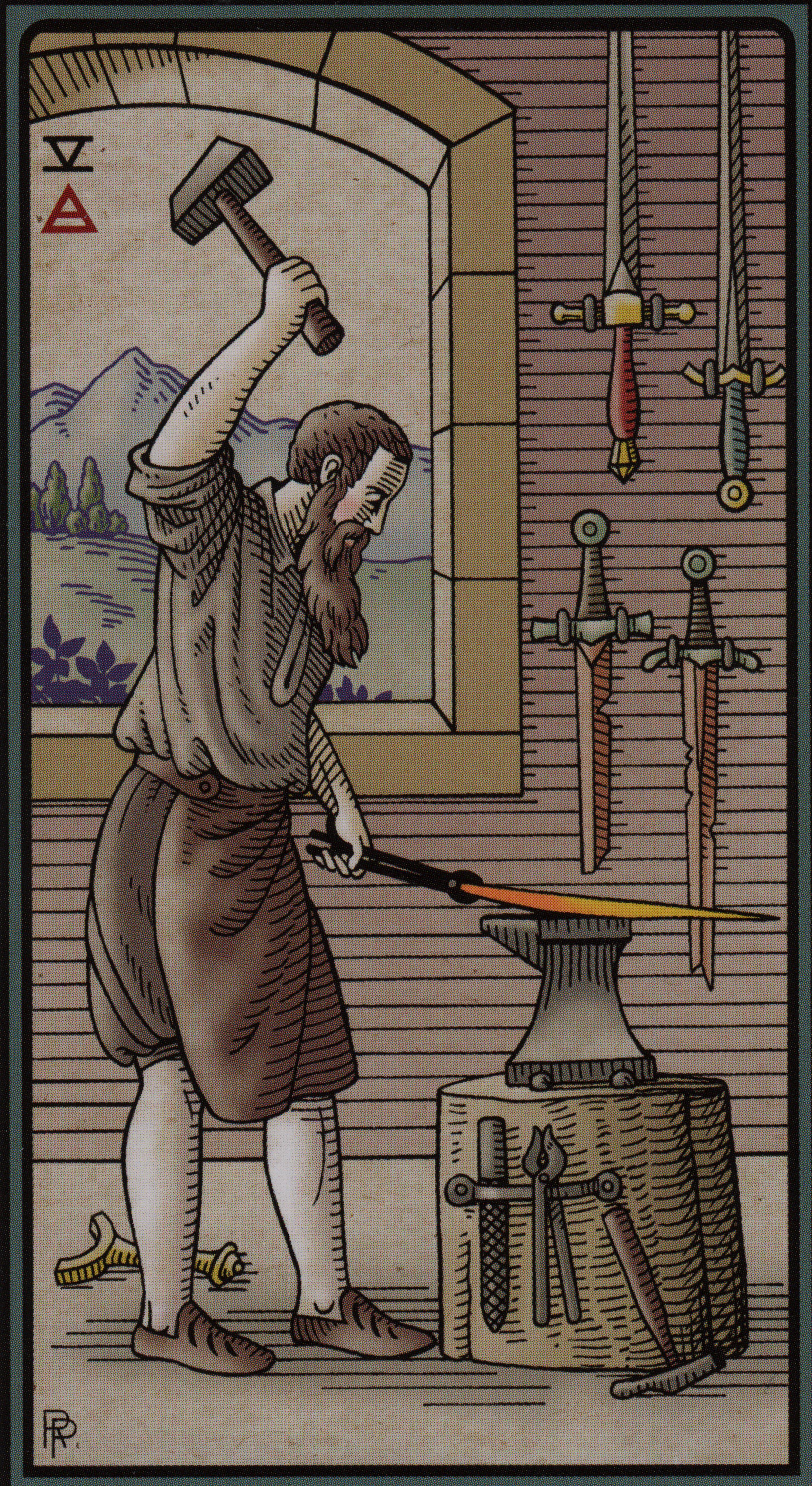 The Alchemical Tarot- Five of Swords